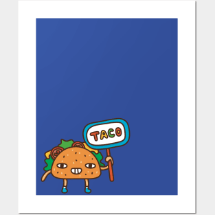 taco funny Posters and Art